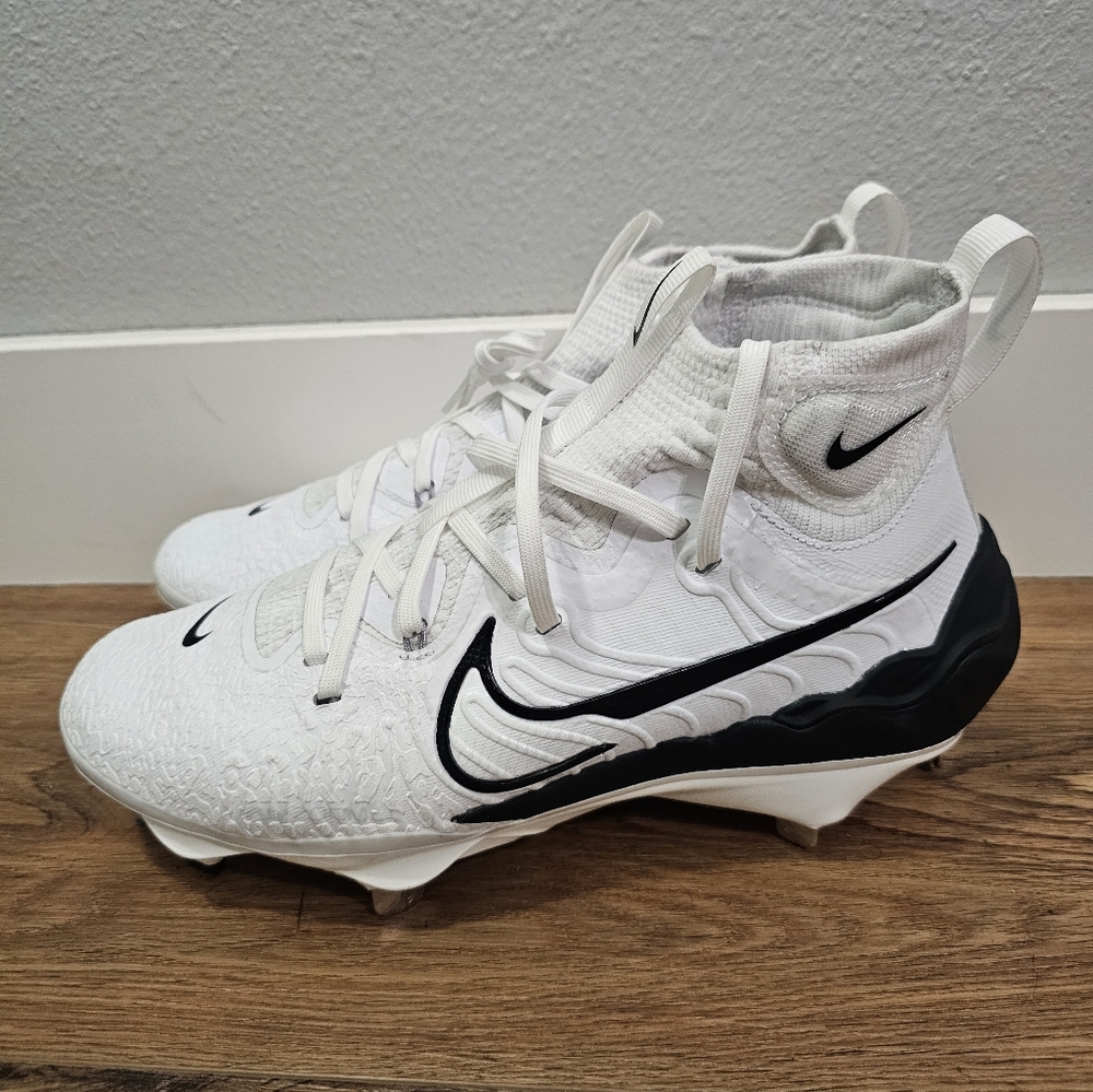 Nike Alpha Huarache NXT White Black Baseball Cleats (DJ6517-101) Men's Size 7